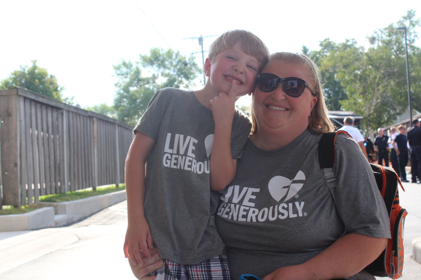 Dawn Friend and her son, Jonathon, 7
